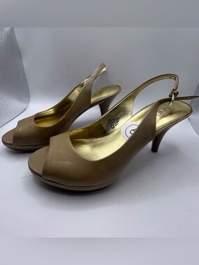 Nine West Open-Toe Slingback Heels